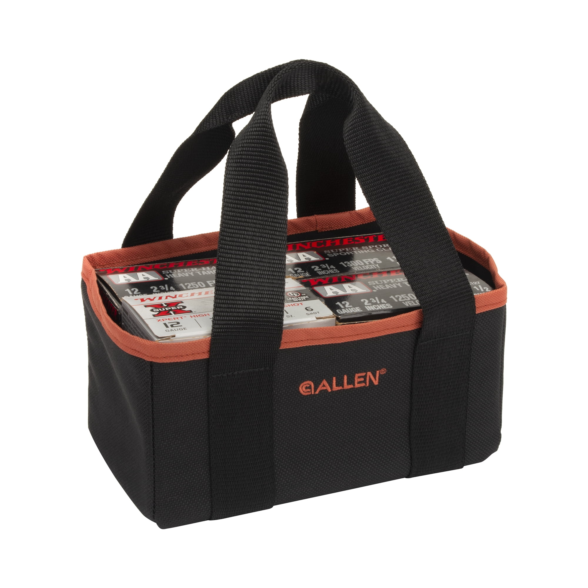 Allen Company Shotgun Shells Ammo Bag, 12 & 20-Gauge, Holds 4 Boxes, Black, Polyester, 1, 2108A