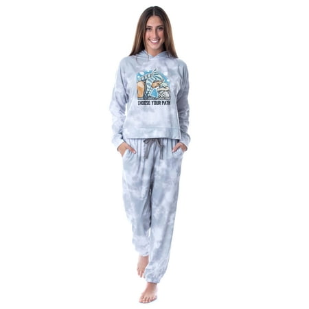 

Star Wars Mandalorian Baby Yoda & Ahsoka Tano Womens Pajama Hooded Jogger Set XS
