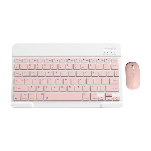 MesaSe Offres du Jour Clavier et Souris Sans Fil Portable Mini Bluetooth BT Clavier et Souris Sans Fil pour Android Windows PC Tablette ipad Clavier Cadeau pour Ami