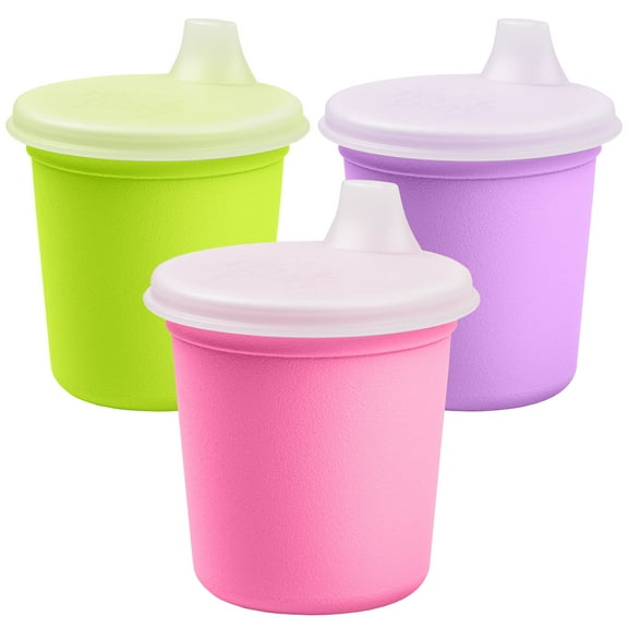 Re-Play Tiny Tumblers with Sip Lid - 6oz 3-Pack Toddler Drinking Cup - Dishwasher safe - Made in the USA - BPA-Free - Stackable - Tulip