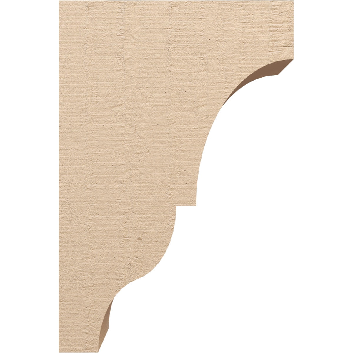 11"W x 22"D x 33"H Classic Asheboro Rough Cedar Woodgrain TimberThane Corbel, Primed Tan
