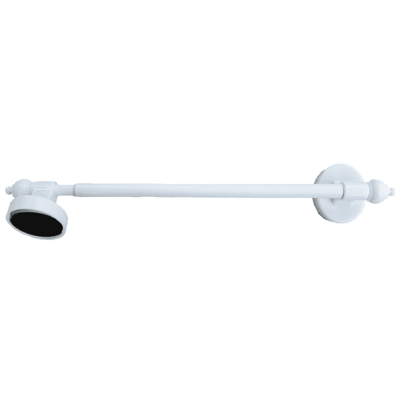 Heavy Duty Magnetic Curtain Rod 1/2 Inch Diameter 9-16 White No Tools Required