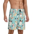 thumbnail image 2 of Sikiie Colorful Dog Mens Pajama Shorts, Lightweight Lounge Pant with Pockets Soft Sleep Pj Shorts for MenX-Large, 2 of 6