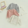 thumbnail image 6 of Douhoow Toddler Baby Warm Winter Sweater Boy Girl Knitted Sweatshirt Long Sleeve Loose Knit Tops, 6 of 8