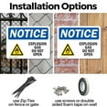 thumbnail image 3 of (2 Pack) Explosive Gas Do Not Open OSHA Notice Sign 18 Inch X 12 Inch Indoor / Outdoor Rust-Free Aluminum Metal Signs for Workplace, Workshop, and Construction Site, Made in the USA, 3 of 8