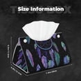 thumbnail image 5 of Xecao Dreamcatcher With Colorful Feathers Print Tissue Box Cover,Modern PVC Leather Square Tissue Box Holder for Creative Decorative, 5 of 7
