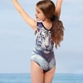 thumbnail image 3 of Maillot de Bain une Pièce pour Filles 3-14 Col en V Maillot Sans Manches, 3 of 5