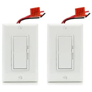 2 Pack Dimmer Light Switch for LED Bulbs 600W 1 Pole 3 Way