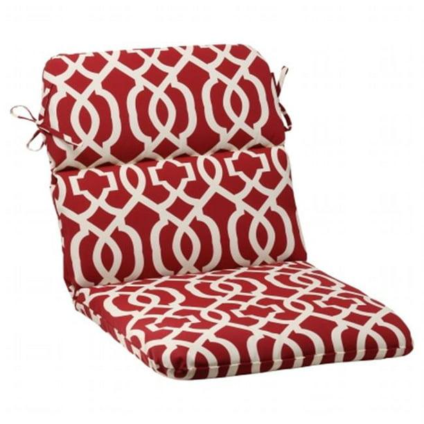 Pillow Perfect Outdoor/ Indoor New Geo Red Rounded Corners Chair