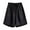 Black, variant on qILAKOG Womens Denim Shorts Women Summer Shorts with Drawstring Elastic Waist Bermuda Shorts Casual Wide Legs Shorts Ladies Casual Loose Shorts with Pockets, XXXL&Black