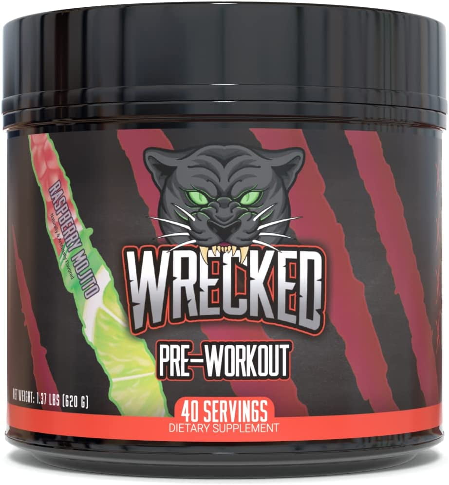 Huge Supplements Wrecked PreWorkout Powder, 30G+ Ingredients Per