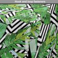 thumbnail image 4 of Tree Dog Crate Cover, Macro Palm Leaves on Minimalist Striped Geometric Botany Print, Easy to Use Pet Kennel Cover for Medium Large Dogs, 35" x 23" x 27", Hunter Green Black White, by Ambesonne, 4 of 6