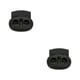 thumbnail image 2 of Qarigey 100 Piezas Tapón de plástico Cordón Ropa deportiva Bloqueo de cable Agujero doble Clip de resorte Cordón Toggle Negro 2 1.91.7 negro 2 1.9*1.7 2piezas, 2 of 6