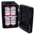 thumbnail image 2 of 9 Can Beauty Lighted Mirror Countertop Mini Fridge Black, 2 of 5