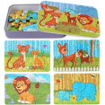 thumbnail image 1 of Wooden Jigsaw Puzzles Including Lion Elephant Deer for Children Preschool Learning Educational Puzzles Toys for Boys and Girls, 1 of 4