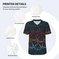 thumbnail image 4 of Daiia Cartoon Sharks Mens Baseball Jersey Button Down Shirts Short Sleeve Sports Uniforms-X-Large, 4 of 9