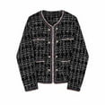 thumbnail image 5 of AOOCHASLIY Women Winter Coat Women's Fashion Lattice Double Breasted Tweed Plus Size Coat, 5 of 5