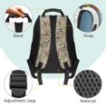 thumbnail image 4 of Pzuqiu Green Camo Deer Bow Kids Backpack for Boys Girls Ages 6-14 Adjustable Straps Large Capacity 17 Inch Elementary School Backpacks for Kindergarten Middle School Back to School, 4 of 7