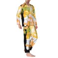 thumbnail image 2 of Picia Sunflower Gnomes 3 Pattern Men’s Long-Sleeve Sleepwear Set - Soft 2-Piece Loungewear with Pockets, Comfy PJs for Relaxing Nights-Medium, 2 of 7