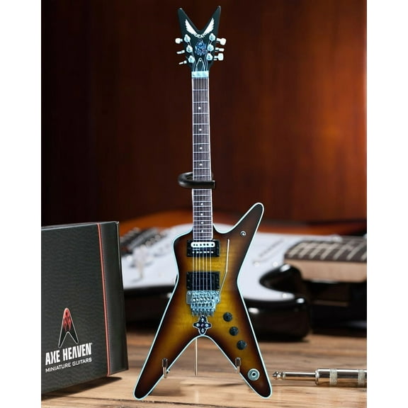Axe Heaven Dimebag Darrell Dean Far Beyond Driven Tribute ML Tobacco Sunburst Mini Guitar Replica Collectible DD-005