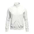 thumbnail image 4 of TOUMENY Men's Lightweight Zip Up Jacket Stand Collar Long Sleeve Solid Slim Coat Casual Outdoor Sun Protection Track Top White S, 4 of 5