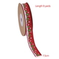 thumbnail image 2 of 8 Yard Christmas Ribbon Wrapping Ribbon for Gift Box Bouquets Greeting Cards Red Tree, 2 of 8