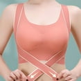 thumbnail image 4 of Grandest Birch 2PCS Women Sport Bra Adjustable Front Closure Seamless Wireless Good Breathability 3D Cup Shockproof Push-up Sport Yoga Exercise Bra Beige XXL, 4 of 7