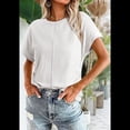 thumbnail image 4 of Blusa de Verano para Mujer, con Cuello Redondo, Mangas y Fruncido Lateral, Color , Talla XL, 4 of 8