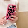 thumbnail image 5 of Kawaii Phone Cases for iPhone 14 Pro,Cute Cartoon Butterfly Phone Case 3D Funny Black Rose Red Butterfly Phone Case for Women Girls Soft Silicone Shockproof Cover for iPhone 14 Pro, 5 of 14