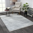 thumbnail image 1 of homeroots home decor 390070 4’ x 6’ Navy Blue Decorative Stripes Area Rug, 1 of 1