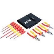 11 pc Insulated Tool Set, Roll-up Pouch, 7 Screwdrivers, 3 Pliers, SAE 32986