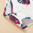thumbnail image 4 of StylesILove Baby Toddler Girls Ruffle Long Sleeve Floral Bodysuit, Suspenders Skirt and Headband 3pcs Overall Dress Outfit (24 Months, Burgundy), 4 of 8