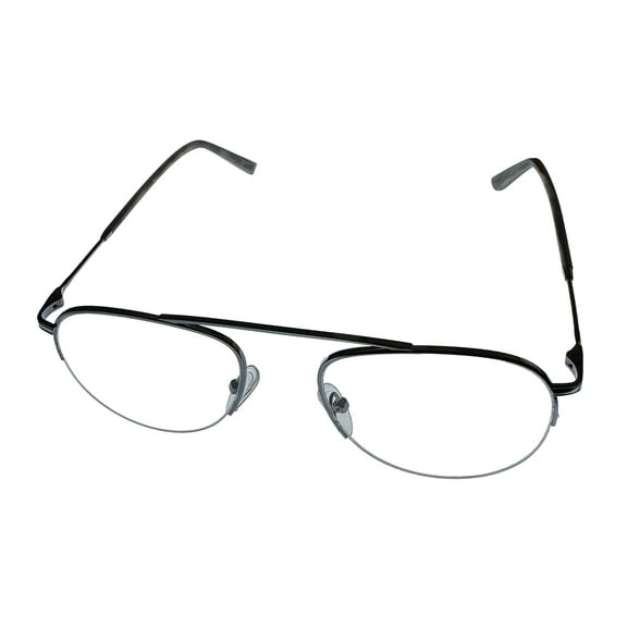 Jones New York Mens Gunmetal Rimless Metal Eyewear Aviator Frame. J359. 53mm