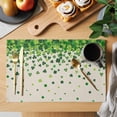thumbnail image 2 of St. Patrick's Day Placemats Set of 4, Spring Lucky Shamrocks Leaves Retro Country Placemats for Dining Table, Place Mats for Kitchen Tabletop, Waterproof Wipeable Dining Table Mats Set, 2 of 9