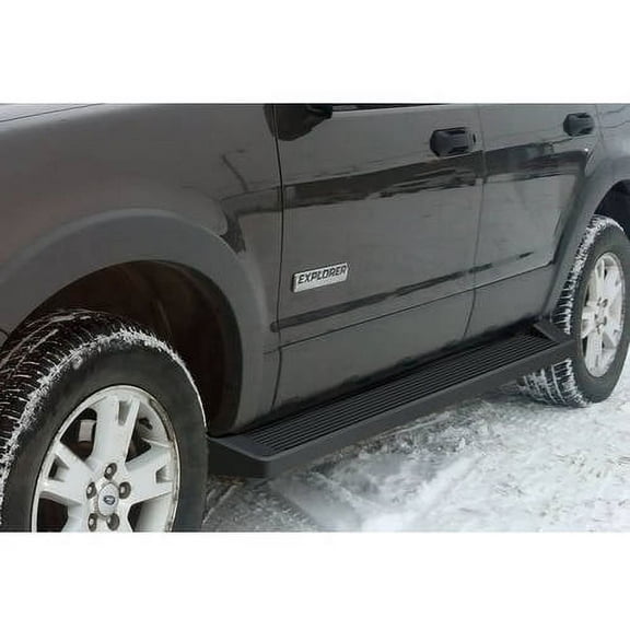 2006-2010 Ford Explorer 4 Door 2006-2010 Mercury Mountaineer (Not for vehicles equipped with power retracting boards) Black Finish 6 Inch iRunning Board Door to Door Side Bar Side Step Running Board