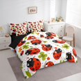 thumbnail image 3 of Manfei Ladybug 7-Piece Twin Bedding Sets,St.Patrick Day Bedding Comforter Set,Lucky Four Leaves Clover Sheet Sets For Girls Boys,Breathable Home Decor Reversible, 3 of 8