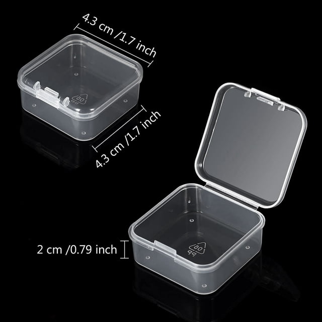 12 Pieces Mini Plastic Clear Storage Box for Collecting Small Items, Beads, Jewelry, Business Cards