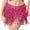 Hot Pink, variant on Glitter Sequin Skirt for Women Gold Tassel Skirt Wrap Sparkling Fringe Hip Scarf Belly Dance Costume for New Year Festival Prom Party Supplies 1 Pcs