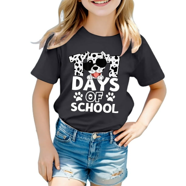 Long Sleeved Shirts Shirts for Teen Kids Girls Child Short Sleeve Prints T Shirt Trendy Girls Fans Gift Tops Child Big Kid Clothing Girls Tops Tees