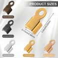 thumbnail image 2 of PinesC 2000PCS Cord End Caps for Jewelry Making, 3x6mm Foldable Cord Ends, Crimp End Tips with Loop for Leather, Rope, Ribbon, Crafts (Silver, Imitation Gold, KC Gold, Ancient, Black), 2 of 5