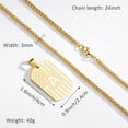 thumbnail image 5 of Metaljc Stainless Steel Initial Necklace, A-Z American Flag Dog Tag, Valentine's Gift for Men Women, 5 of 6