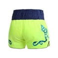 thumbnail image 3 of Raenseen Kids Boys Boxer Shorts Patchwork Metallic Embroidery Wide Waistband Side Slit Boxing B Fluorescent Green XS, 3 of 9