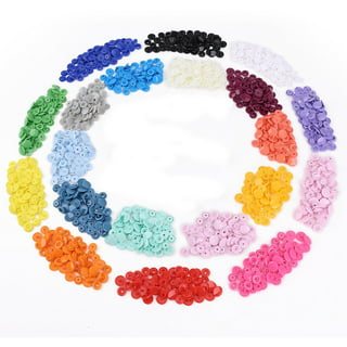 KAM Snaps Buttons + Snap Pliers, Starter Fasteners Kit, 384 Sets 24-Colors,  Size 20 T5 KAM Snap Plastic Fasteners Punch Poppers Closures No-Sew