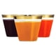 thumbnail image 2 of Bewildely Vaso desechable higiénico y fácil de usar de 100 piezas para todas las ocasiones fabricado con vaso de plástico de poliestireno Mostrada Borde dorado, 2 of 6