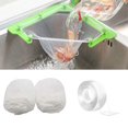 thumbnail image 1 of Filtro de red para fregadero de esquina con soporte triangular, para residuos de cocina sobrantes, bolsa de colador de malla desechable para fregadero con 100 piezas, 1 of 6