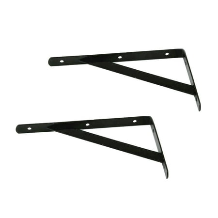 

2PCS Rustproof Metal Shelves Shelf Bracket Support Corner Rack Supportor DIY Hardware - Black 150x95x2mm