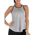 thumbnail image 1 of Womens Workout Tie Shirt Yoga Cropped Flowy Racerback Tank Tops Exercise Casual Summer Sports Loose Lounge Running Tops, 1 of 6