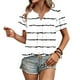thumbnail image 4 of Camisas de Cuello de Tripulación de Manga Corta para las Mujeres Plisado Mangas de Ruffle, Cuello Redondo Casual Primavera Y Blusa de Verano, 4 of 7