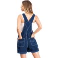 thumbnail image 3 of Revolt Women's Juniors Classic Twill Short Overalls (Royal Blue, Large), 3 of 4