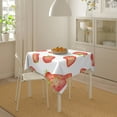 thumbnail image 6 of YFYANG Square Polyester Table Cloth, 60" x 60" Reusable Table Cover Kitchen Dining Room Cute Watercolor Strawberry Doodle Decorative Tablecloths for Tables of 2-4 People, 6 of 8